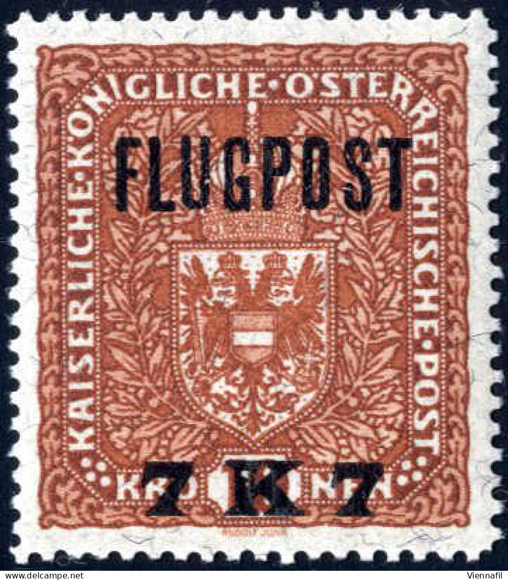 ** 1918, Flugpost, 7 K Auf 10 K Rotbraun Postfrisch, ANK (2) A - Andere & Zonder Classificatie