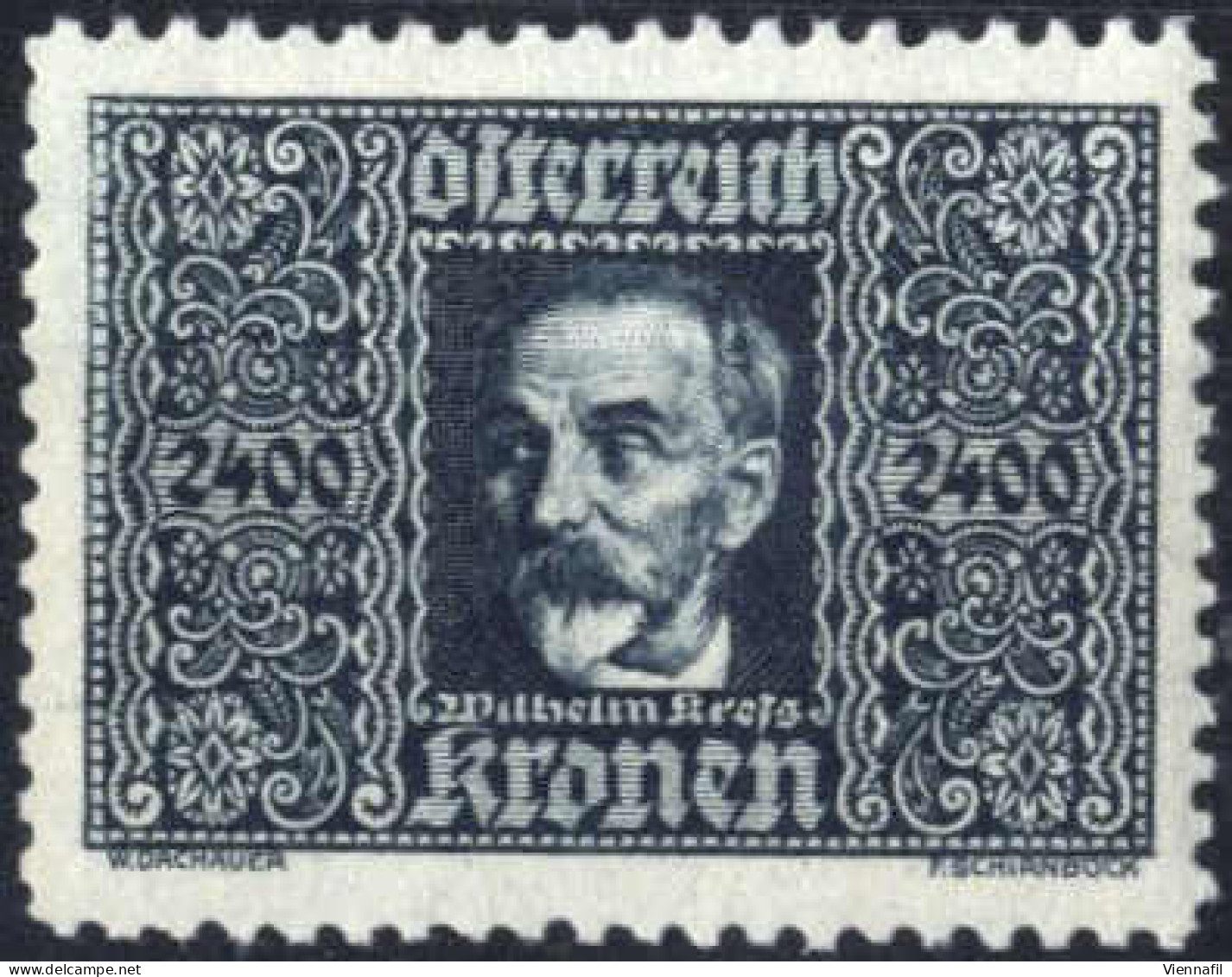 (*) 1922, Kreß-Flug, Ungezähnter Einzelabzug 4800 Kronen Schwärzlichblau, Ohne Gummi Wie Hergestellt, Attest Stari, Dazu - Andere & Zonder Classificatie