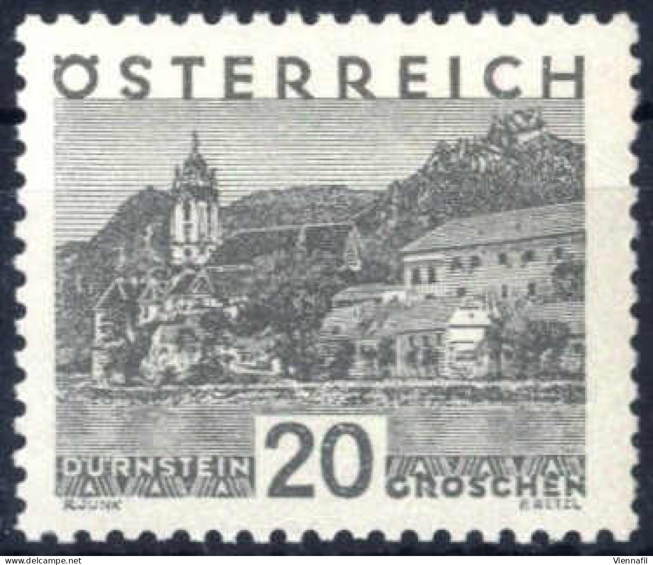 ** 1929/30 20 Gr. FM., Landschaftsbilder Auf Dickem Gelblichem Papier, Attest Soecknick, Kat. Nr. 503x - Sonstige & Ohne Zuordnung