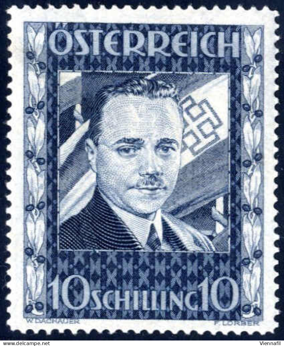 ** 1936, 10 S. "Dollfuß" Dunkelblau, Postfrisch In Einwandfreier Erhaltung (ANK. 588, € 1500) - Autres & Non Classés