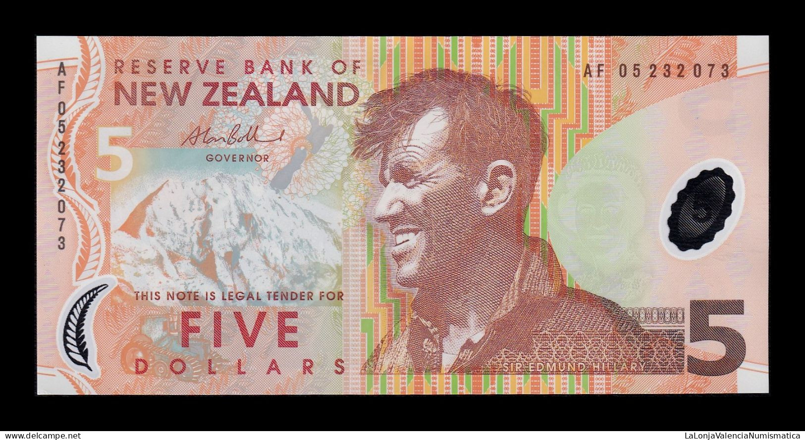 Nueva Zelanda New Zealand 5 Dollars 2005 Pick 185b(3) Polymer Sc Unc - New Zealand