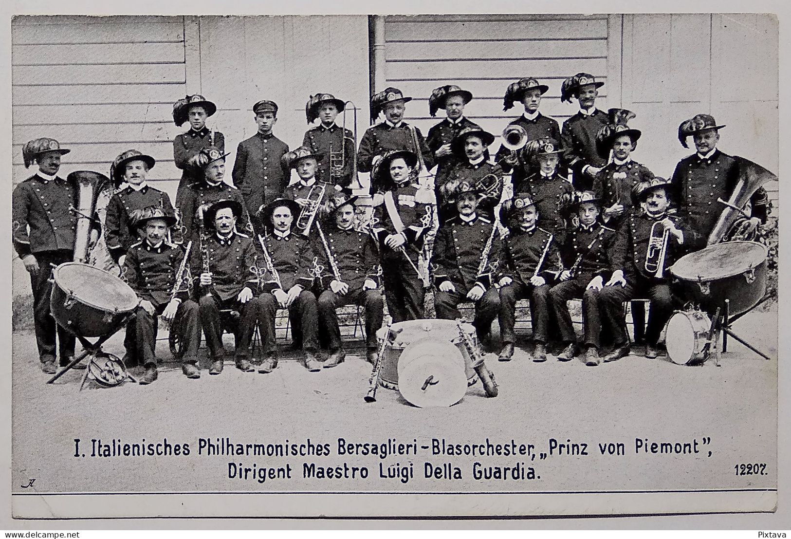 I. Italienisches Philharmonisches Bersaglieri-Blasorchester,,, Prinz Von Piemont", Dirigent Maestro Luigi Della Guardia - Muziek En Musicus