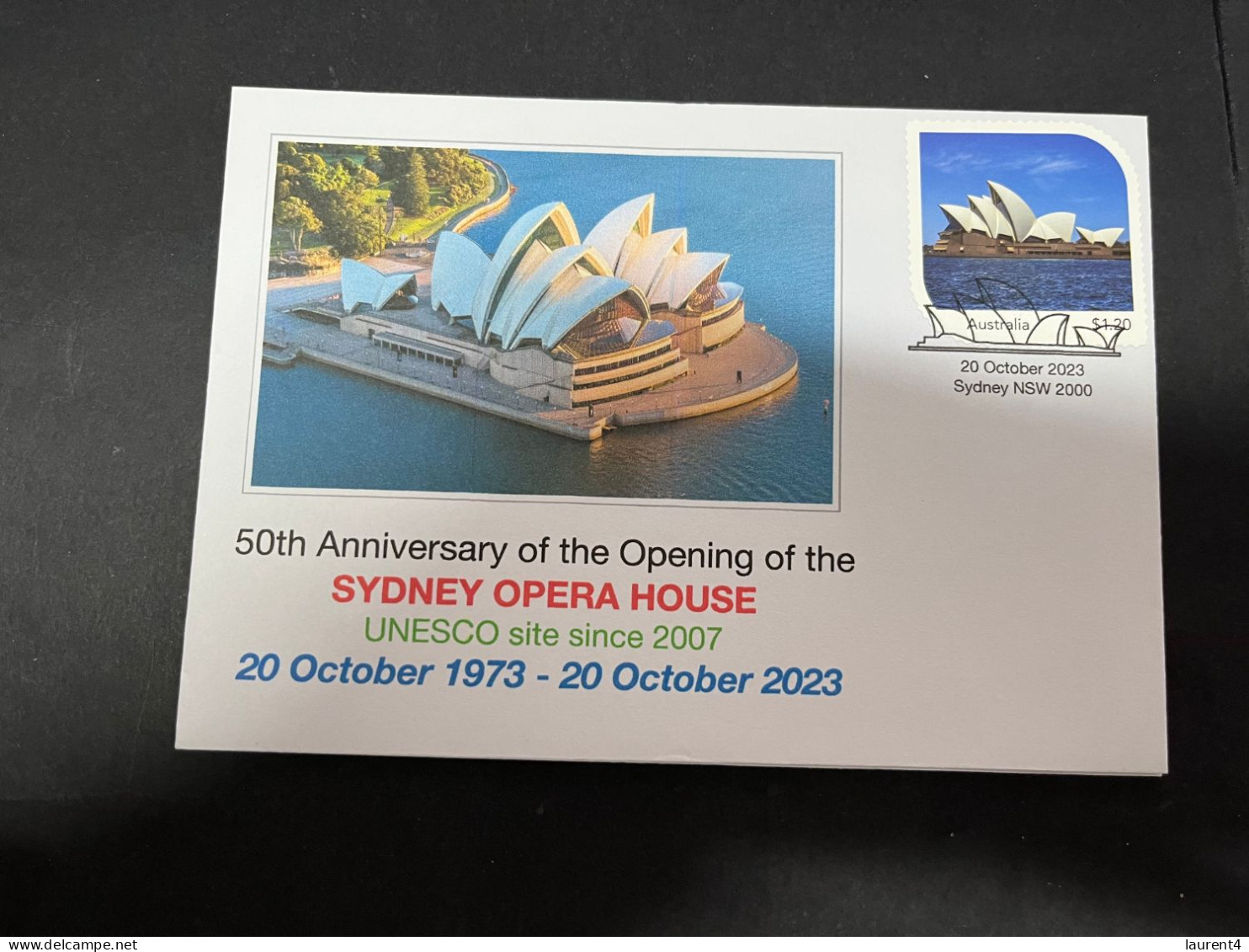 6-5-2024 (4 Z 17) Sydney Opera House Celebrate The 50th Anniversary Of It's Opening (20 October 2023) Opera Stamp - Brieven En Documenten