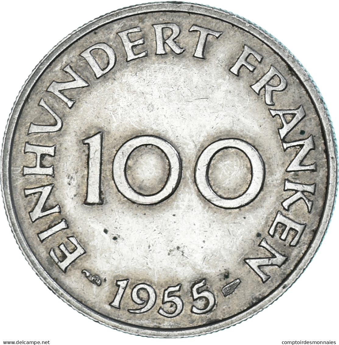 Monnaie, Saare, 100 Franken, 1955 - 100 Franken