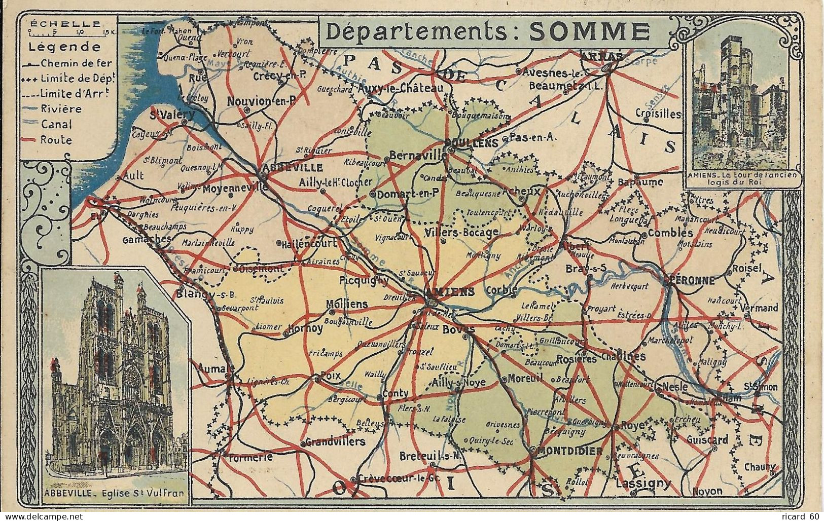 Carte Géographique Du Département De La Somme - Cartes Géographiques