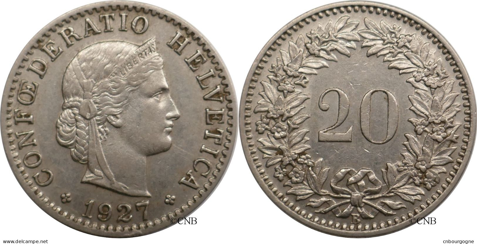 Suisse - Confédération Helvétique - 20 Centimes 1927 B - TTB+/AU50 - Mon6277 - 20 Rappen