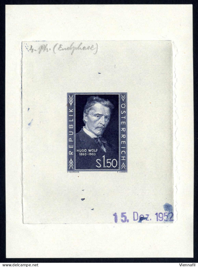 ** 1953, Hugo Wolf, 1,50 S IV Und End-Stecherphase In Farbe, Postfrisch, ANK 994 Ph - Otros & Sin Clasificación
