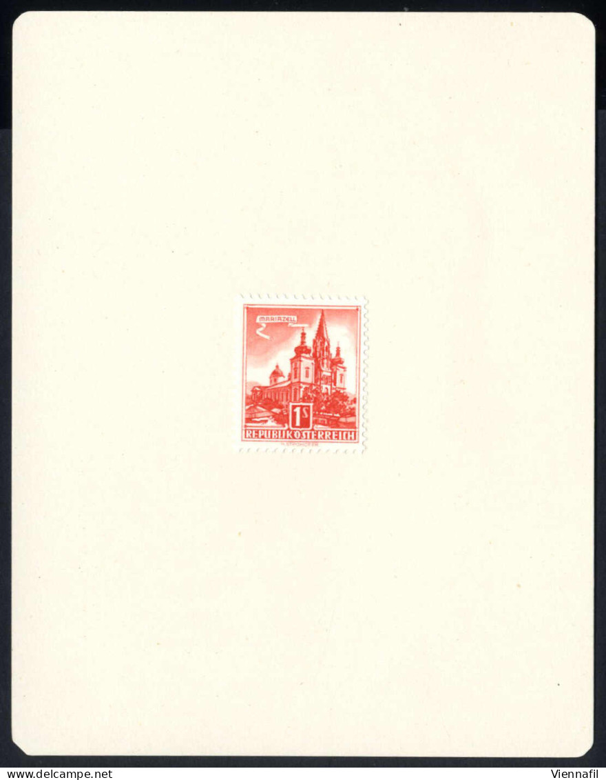 (*) 1960, Automatenmarke Maria Zell 1 S Scharlachrot Auf Vorlagekarton, Rückseitige Archivnummer 91a/95 Und Farbangabe " - Sonstige & Ohne Zuordnung