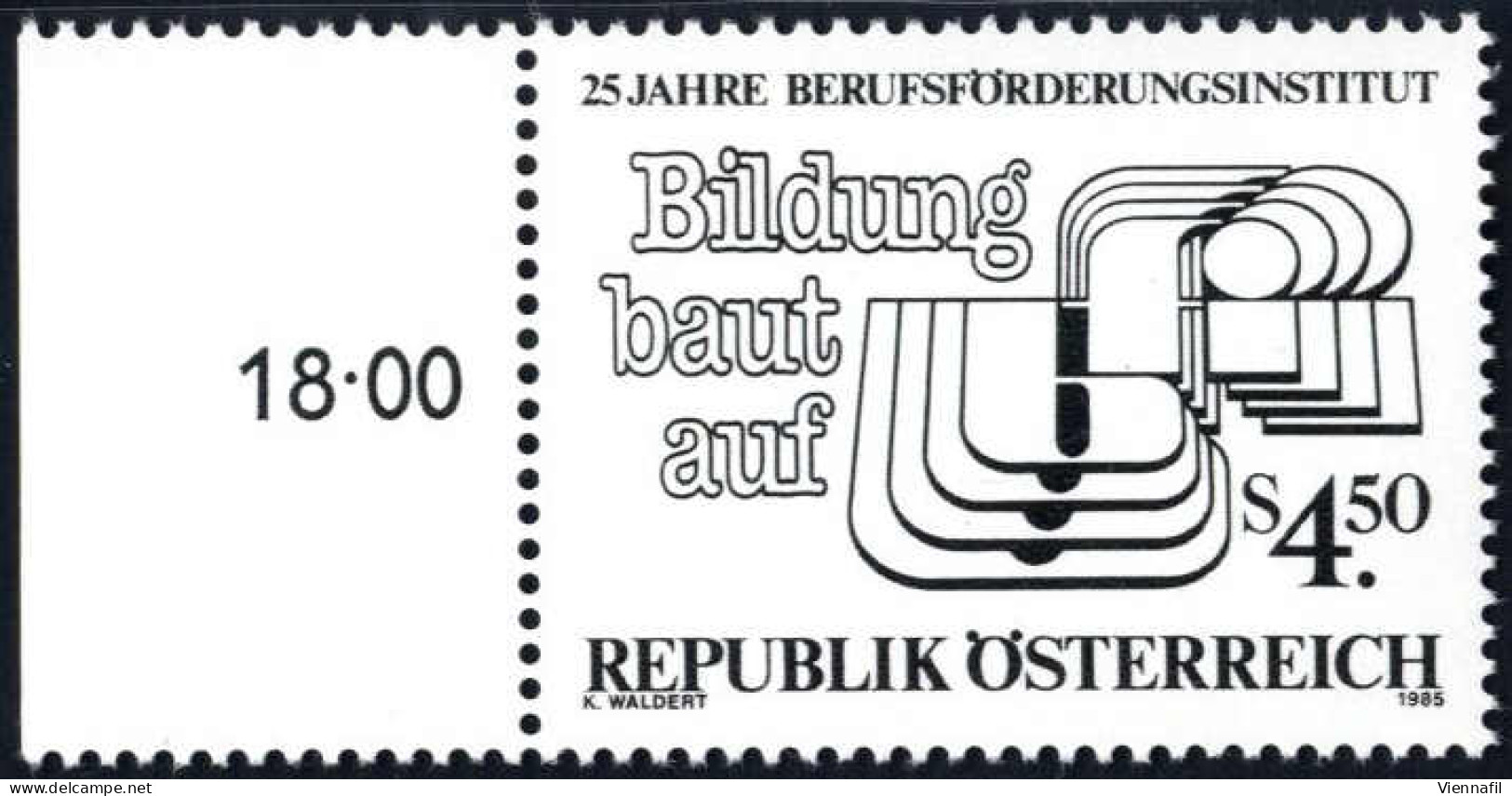 ** 1985, Berufsförderungsinstitut, 4,50 S Nur Schwarzdruck, ANK 1835 - Sonstige & Ohne Zuordnung