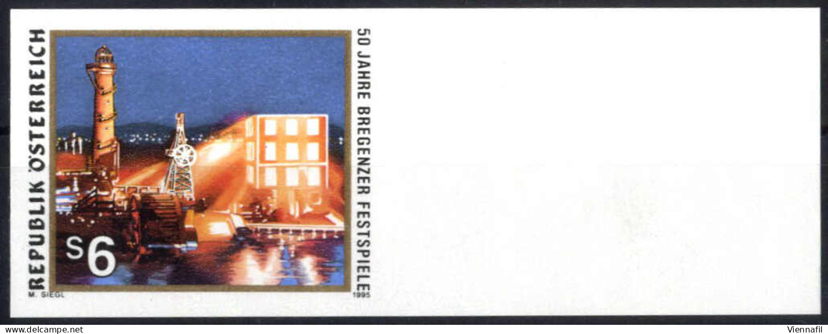 ** 1995, 6 S., 50 Jahre Bregenzer Festspiele, Ungezähnt, Attest Soecknick, Kat. Nr. 2191 U - Autres & Non Classés