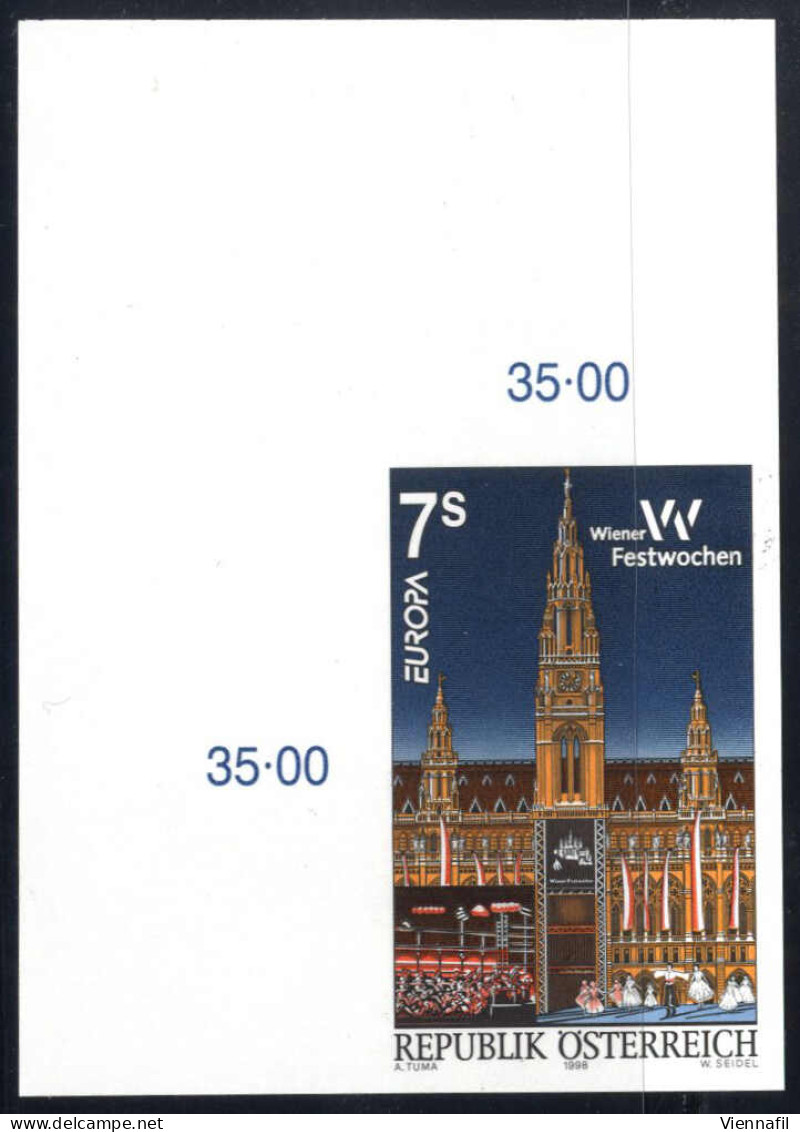** 1998, Europa, 7 S Von Der Linken Oberen Ecke, Ungezähnt Postfrisch, ANK 2285 U - Sonstige & Ohne Zuordnung