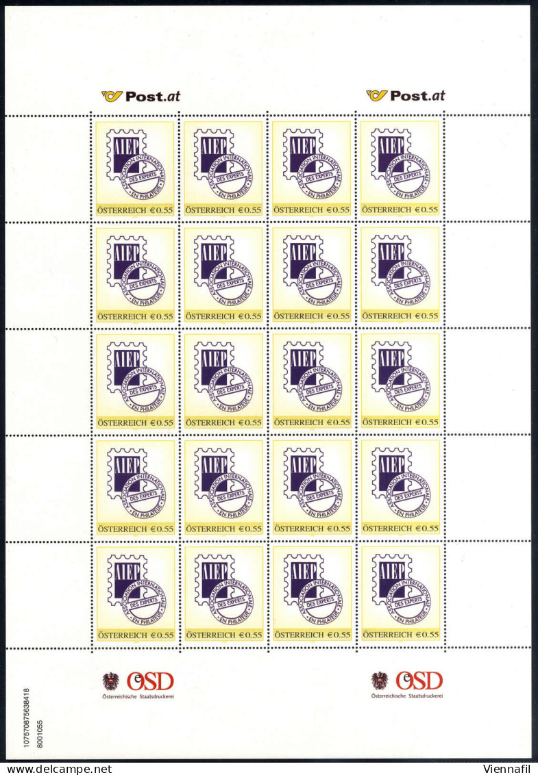 ** 2004, Personalisierte Marke Mit Dem Logo Des "Internationalen Briefmarken Prüferverbandes AIEP" Zu 0,55 Euro, Komplet - Altri & Non Classificati