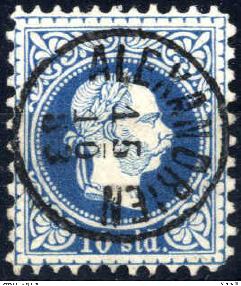 O 1867, 10 Soldi Feiner Druck In Seltener Mischzähnung Lz. 10 1/2 : 9, Perfekt Sitzender Fingerhutstempel ALEXANDRIEN, P - Levant Autrichien