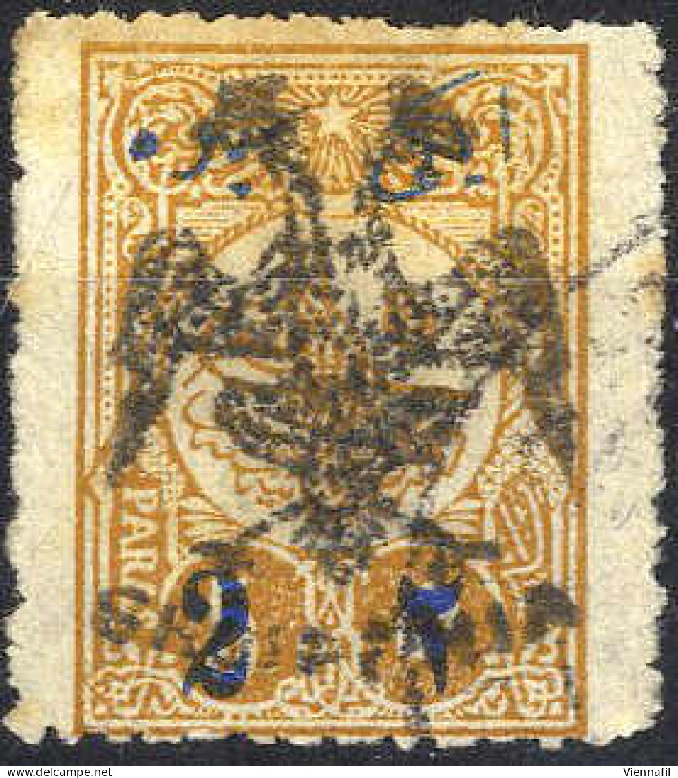 O 1913, Doppeladler Auf Türkischen Marken, 2 Pa Auf 5 Pa Ockergelb, Gestempelt, Vierfach Signiert, Mi. A3 - Albania