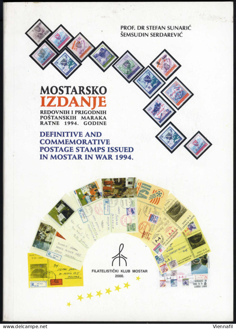 ** 1994, Lokalausgabe Ost-Mostar, Alle 14 Aufdruckwerte (Aufdruck "RBIH") Jugoslavija Durchgebalkt Und Neuer Wert, Alle  - Bosnia And Herzegovina