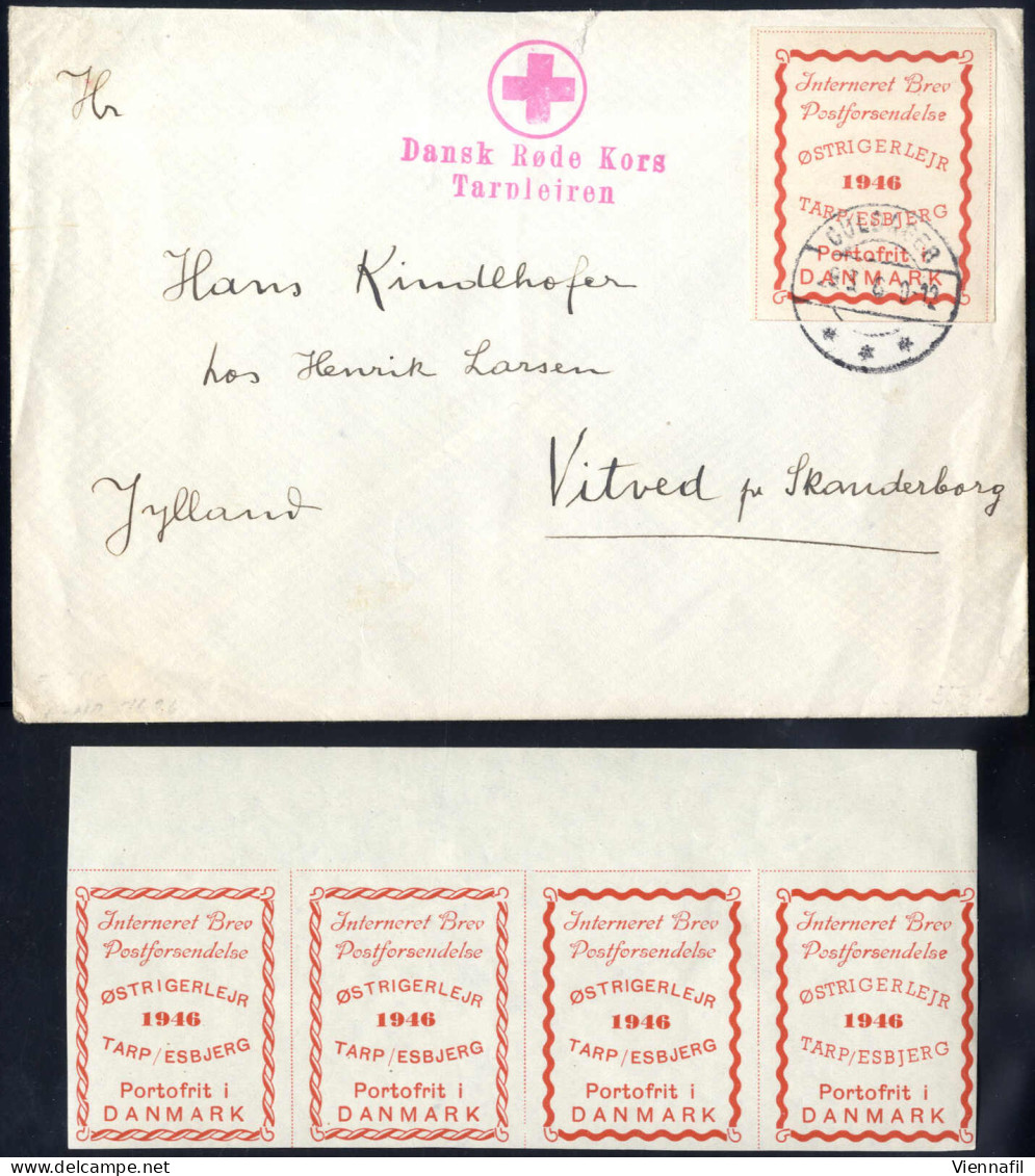 **/cover 1946, Brief Vom 29.3.1946 Vom Internierungslager TARP/Esbjerg Nach Vitved P. Skanderborg, Mit Der Portofreimark - Altri & Non Classificati