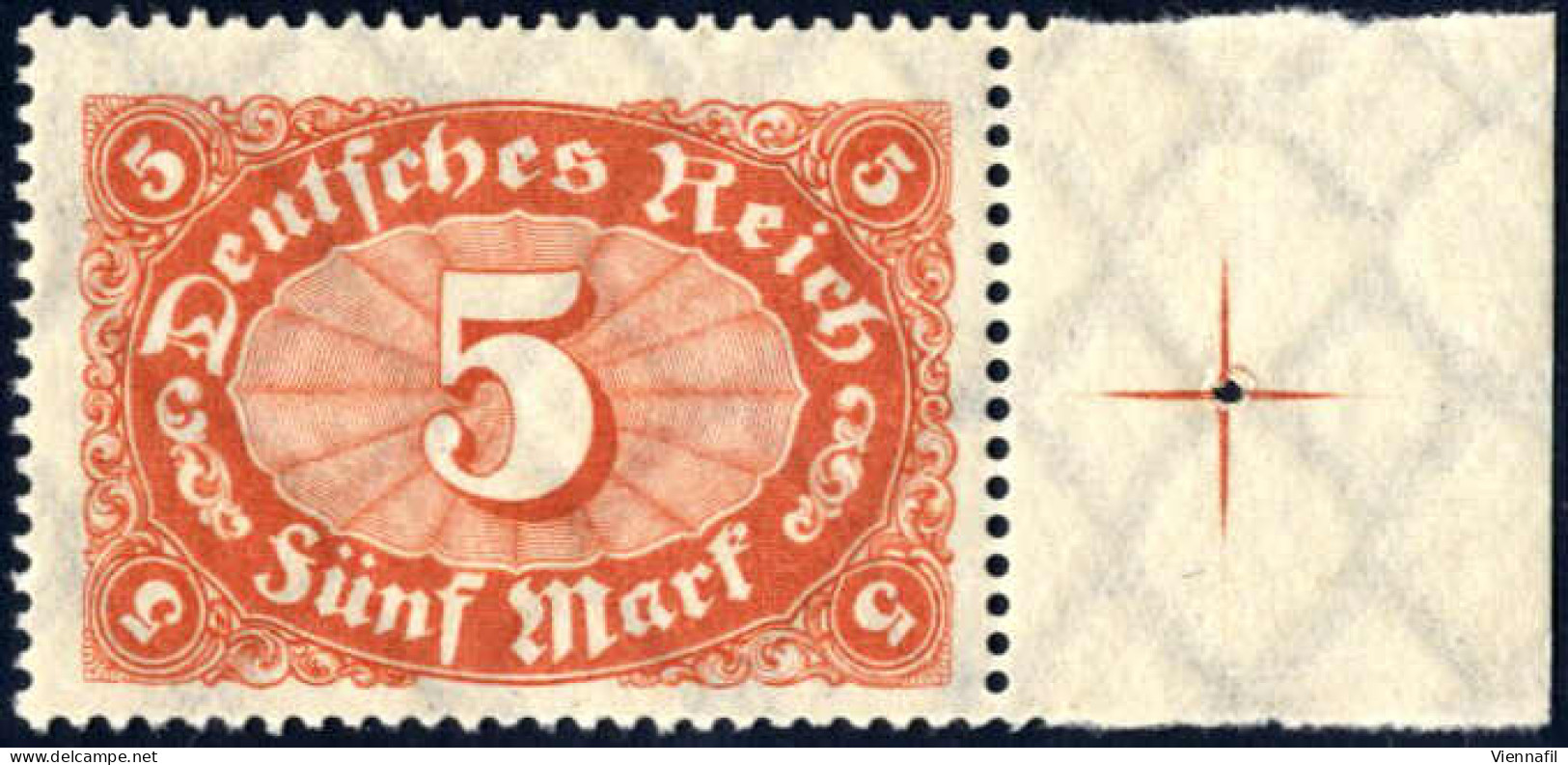 ** 1921/22, Freimarke, 5 M Braunorange, Postfrisch, Infla Geprüft, Mi. 194b / 1000,- - Autres & Non Classés