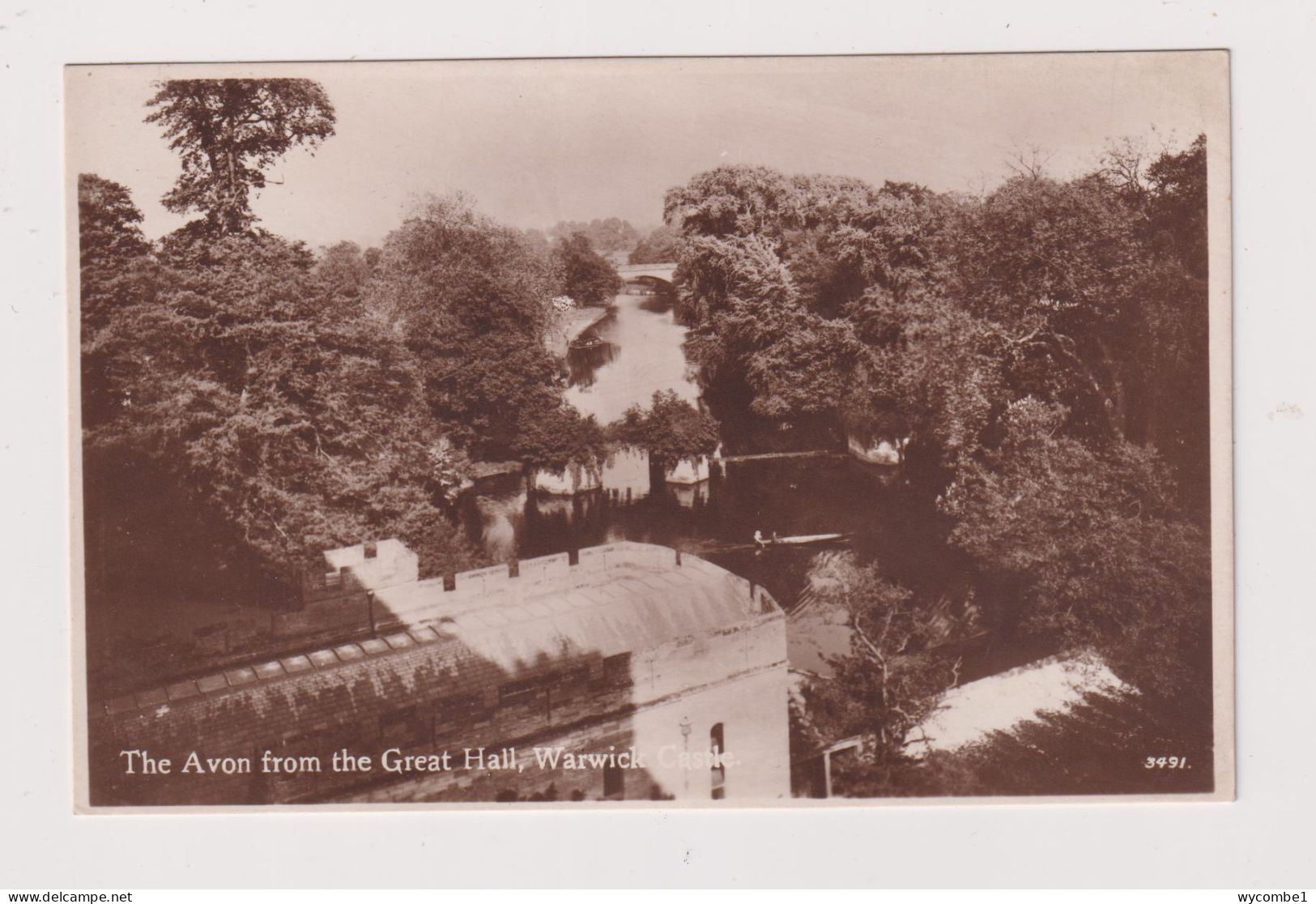 ENGLAND - Warwick Castle Avon From The Great Hall Unused Vintage Postcard - Warwick