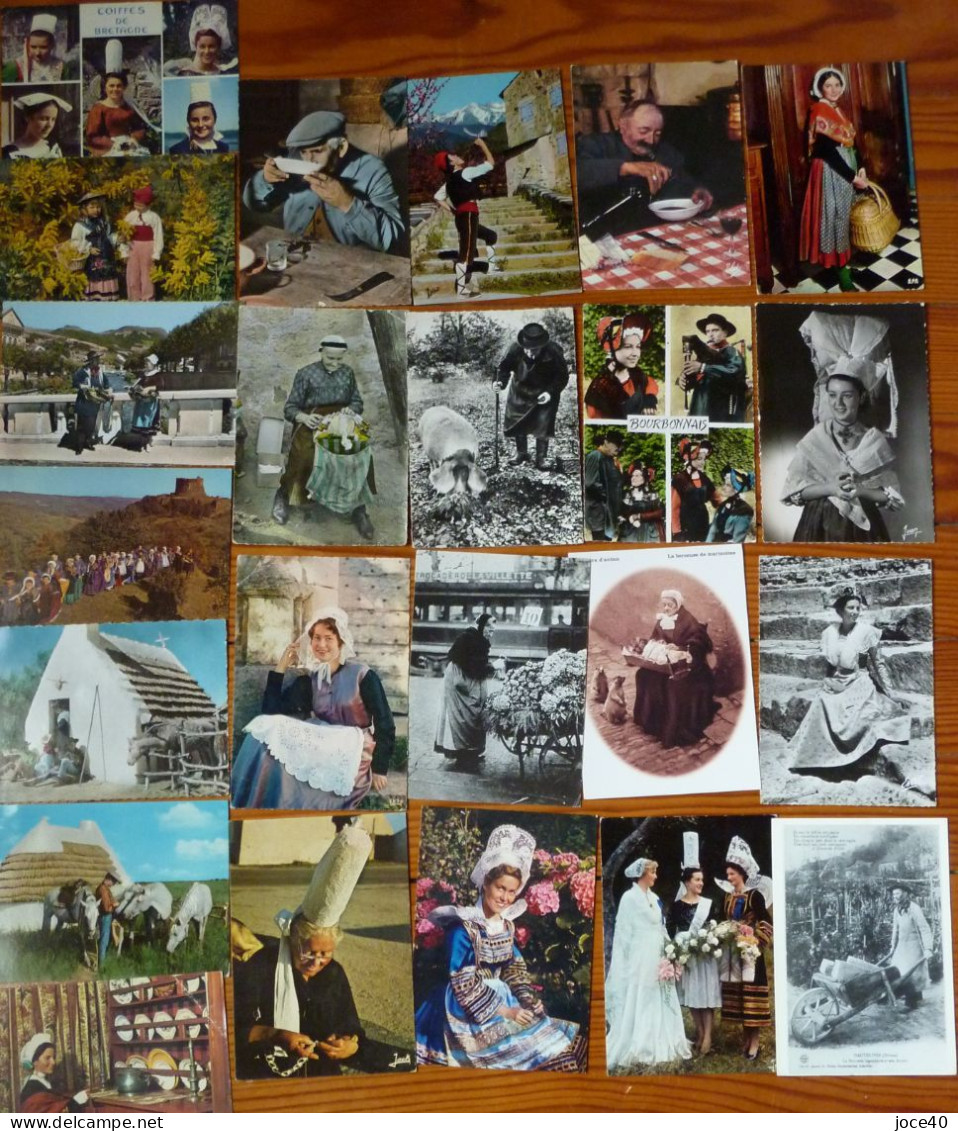 Lot De 23 CPSM Folkloriques Et Métiers Divers - 5 - 99 Postcards