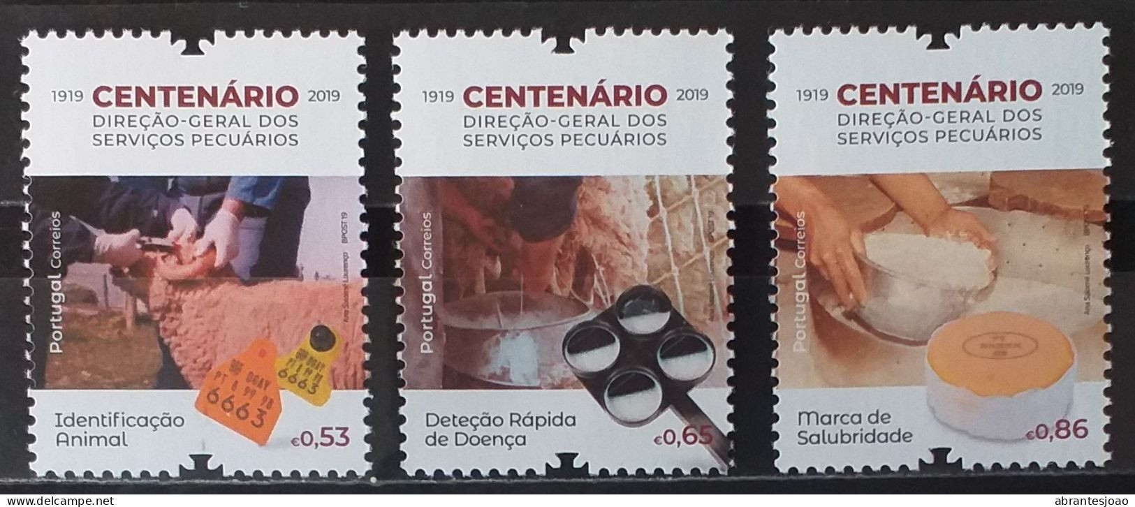 2019 - Portugal - MNH - Centenary Of Dairy Services Directorate In Portugal - 3 Stamps - Unused Stamps