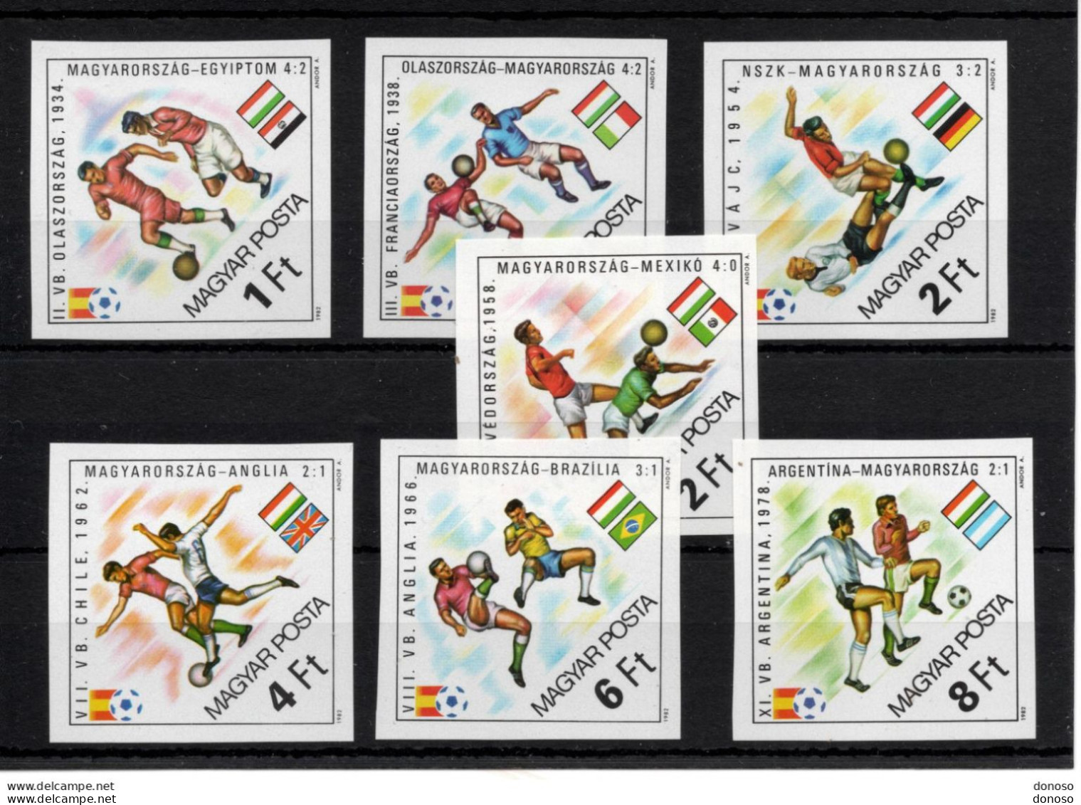 HONGRIE 1982 FOOTBALL Yvert 2798-2804, Michel 3538-3544 B NEUF** MNH Cote 30 Euros - Ongebruikt