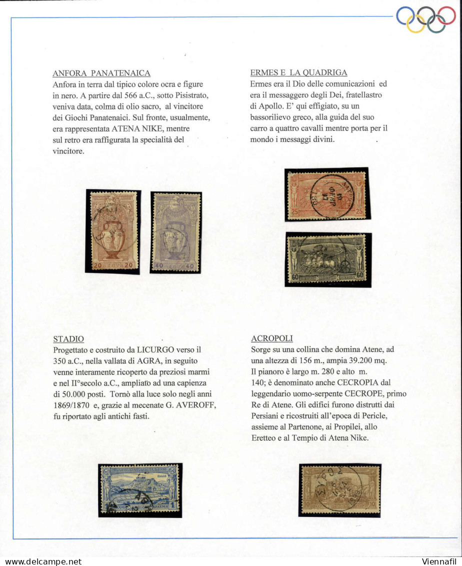 O 1896, Olympic Games, The Issue Used With Some Duplication With Various Cancellations, Blocks Of 4, Some Interesting (r - Andere & Zonder Classificatie