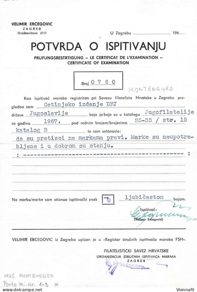 ** 1944, Freimarkenausgabe Von Senta, Nicht Verausgabte Ergänzungswerte: Freimarken Von Ungarn Mit Aufdruck Eines Roten  - Other & Unclassified