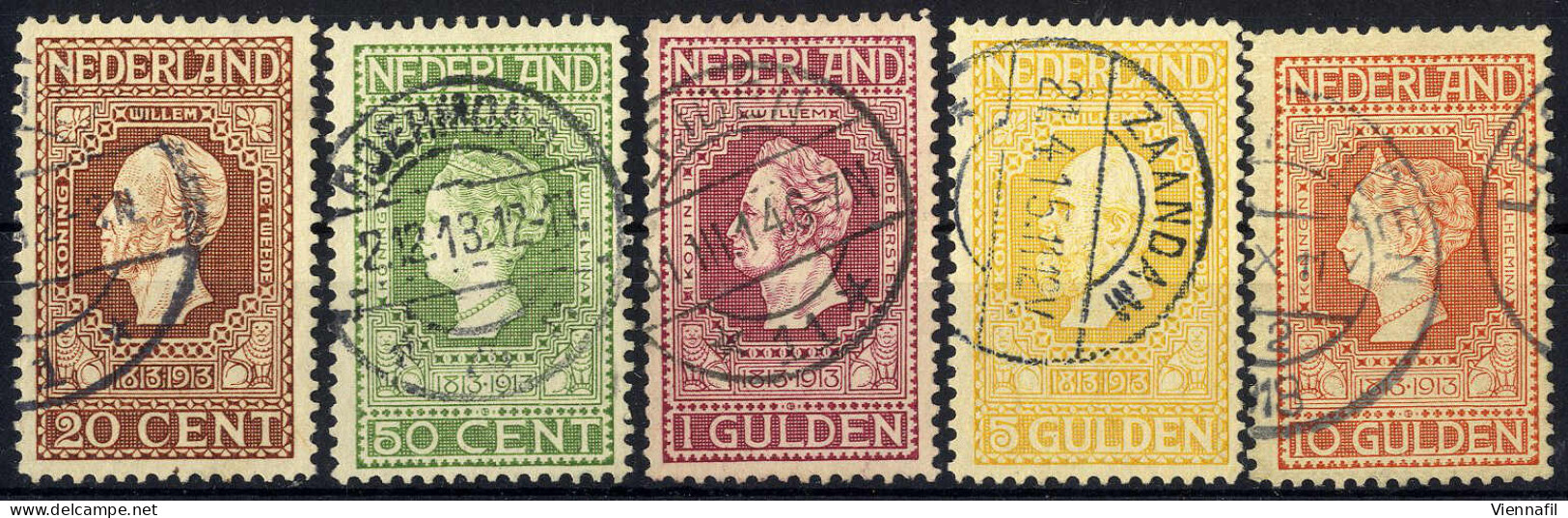 O 1913, 100 Jahre Unabhängigkeit, Komplette Serie 10 Werte Gez. 11½, Gestempelt, Attest Enzo Diena Für 10 G, Mi. 81-92 B - Otros & Sin Clasificación