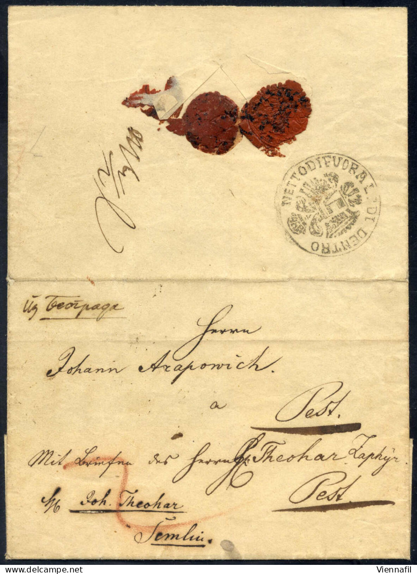 Cover 1840, Letter From February 1840 Posted From Belgrade To Pest Prior Opening Of The Serbian Post Office In Belgrade  - Serbia
