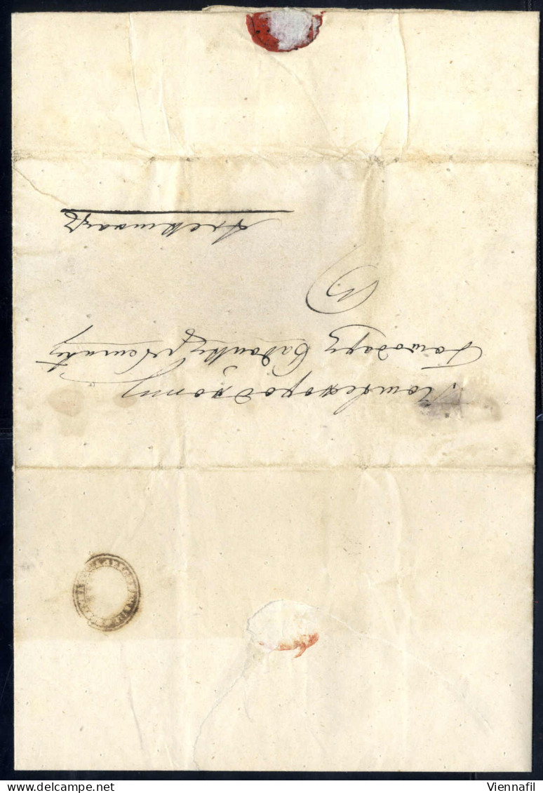 Cover 1848, Locally Posted Private Letter At Aleksinac Showing On Reverse Double Oval Of Disinfection From Aleksinac Qua - Serbie