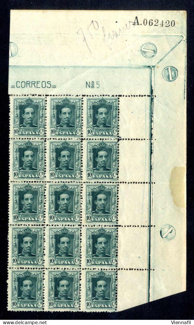 **/* 1926, 10 C. Grün, 25er Block Und 15er Block Je Vom Eckrand Mit Vollem Originalgummi, (20 Bzw. 10 Stück Postfrisch), - Andere & Zonder Classificatie