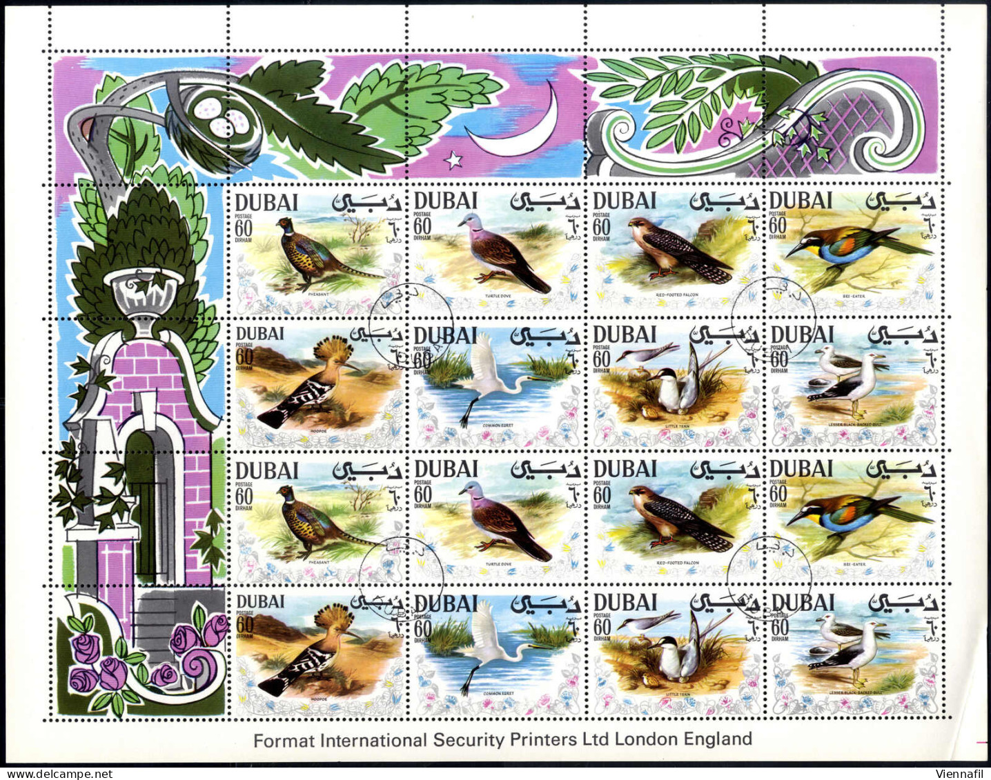 O 2007/08, 82 Bögen Zu Je 2 Serien Zu 8 Werten Vögel Und 24 Bögen Zu Je 2 Serien Zu Je 8 Werten Fische, Alle Vorausentwe - Dubai