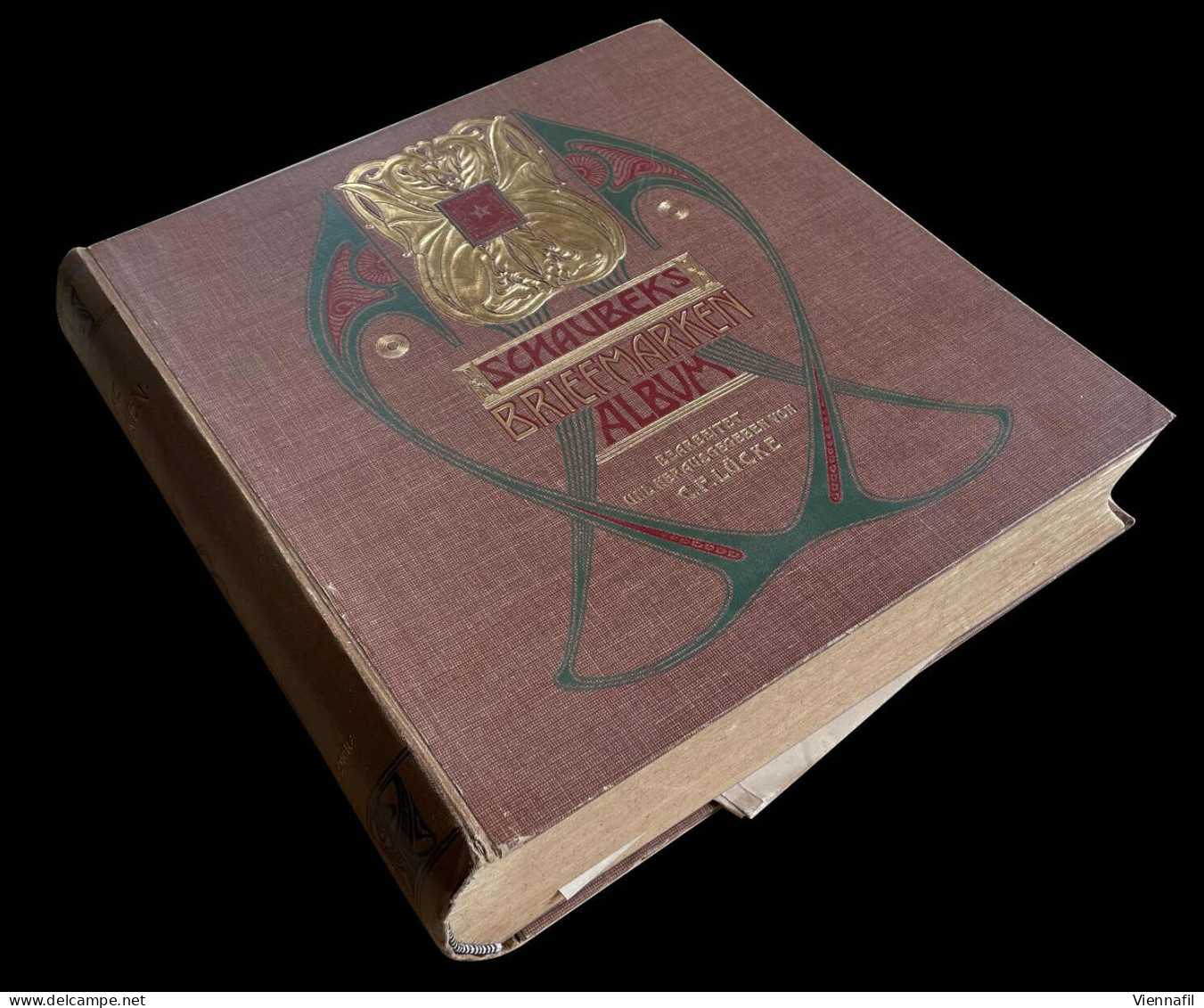 */o Schaubek Jugendstilalbum 1840/1904 Mit Nachträgen In Sehr Guter Erhaltung Mit Einer Vielzahl An Marken, Abbildungen  - Verzamelingen (in Albums)