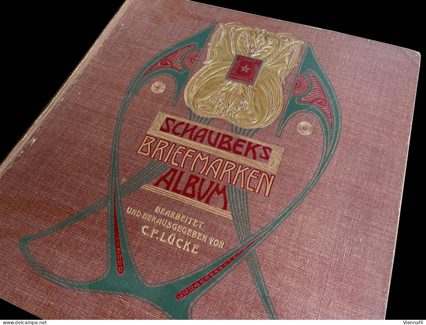 */o Schaubek Jugendstilalbum 1840/1904 Mit Nachträgen In Sehr Guter Erhaltung Mit Einer Vielzahl An Marken, Abbildungen  - Sammlungen (im Alben)