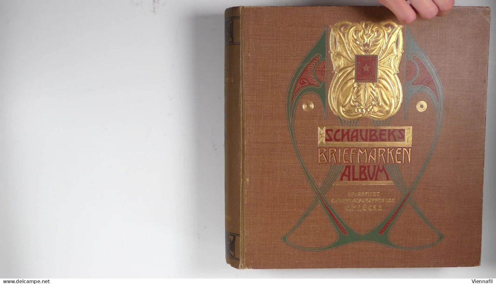 */o Schaubek Jugendstilalbum 1840/1904 Mit Nachträgen In Sehr Guter Erhaltung Mit Einer Vielzahl An Marken, Abbildungen  - Verzamelingen (in Albums)