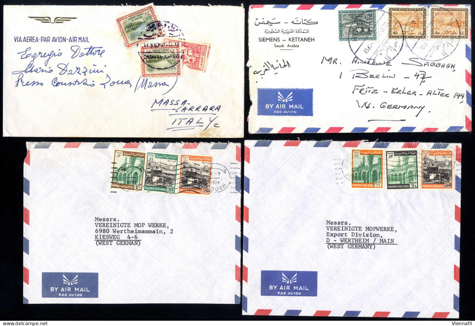 **/*/o/cover SAUDI ARABIEN, 1925-1974, Postfrische, Ungebrauchte Und Gestempelte Teilsammlung Auf Steckkarten, Dazu Vier - Saudi Arabia