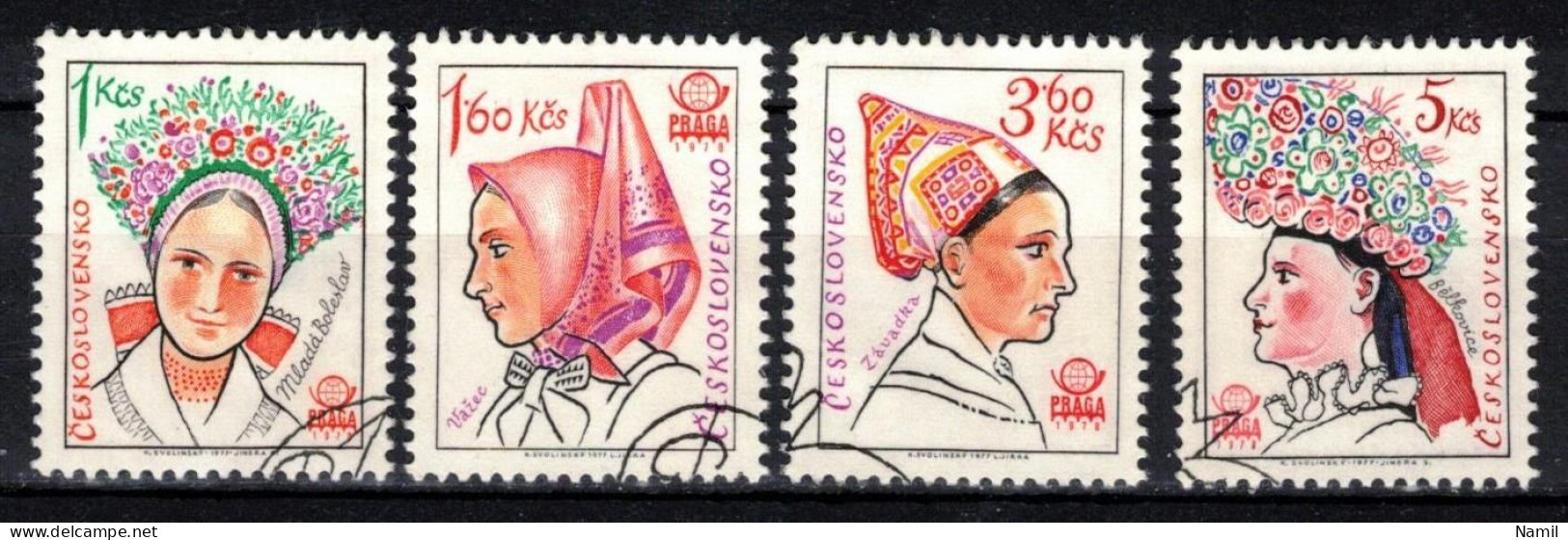 Tchécoslovaquie 1977 Mi 2387-90 (Yv 2223-6), Obliteré, - Used Stamps