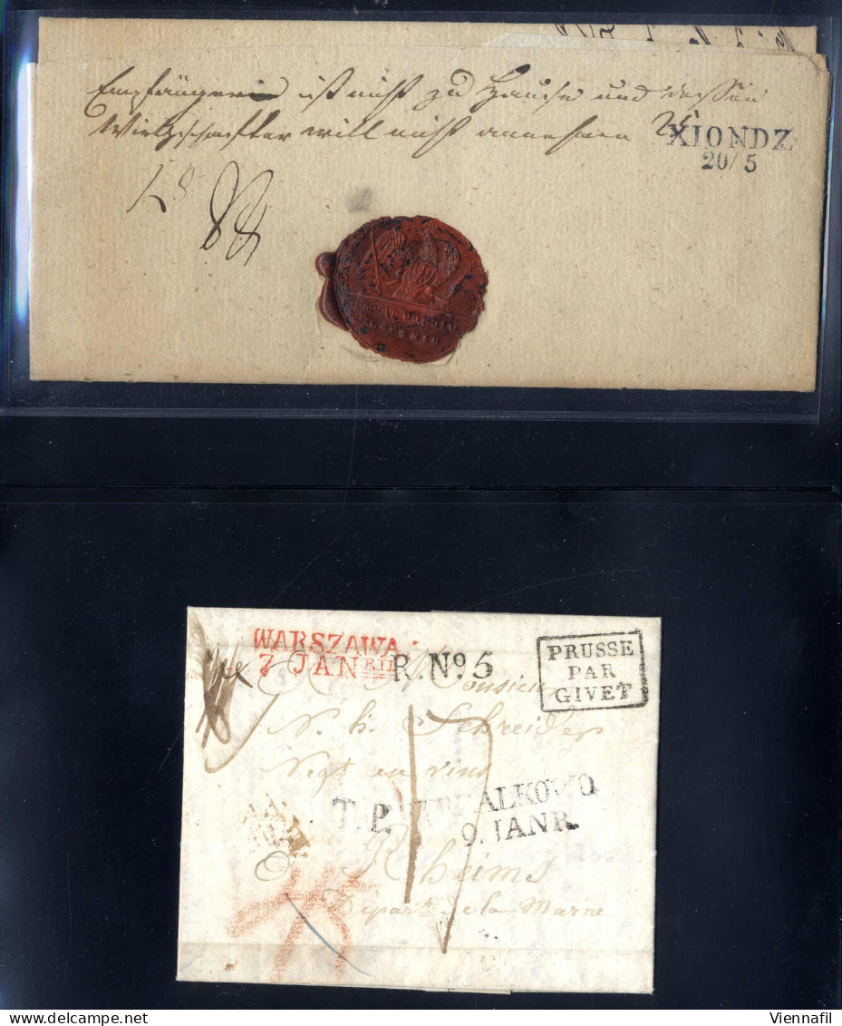 **/o/cover Polen, Baltische Länder Und Port Gdansk 1822/1950, Sammlung Mit Vorphilabriefen Und Gestempelten Marken In Ei - Other & Unclassified