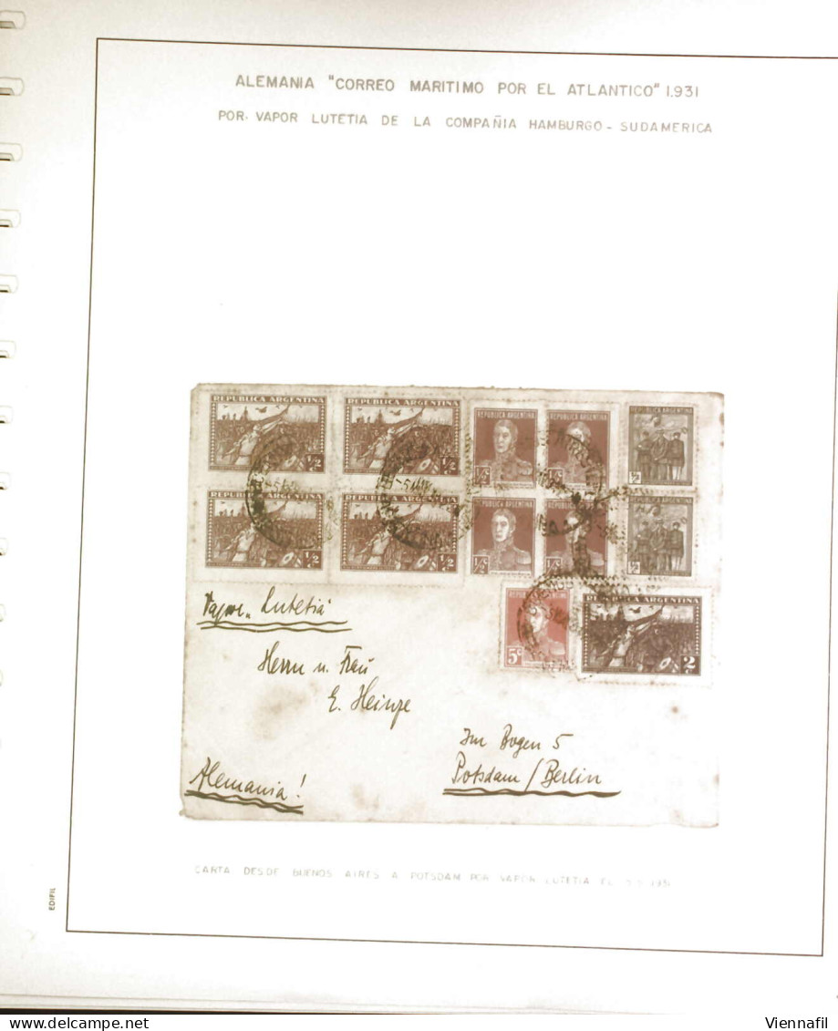 Cover Schiffspost 1930-36, Sammlung Von 18 Schiffpostbriefen (fünf Eingeschrieben) Des "CORREO MARITIMO POR EL ATLANTICO - Autres - Europe