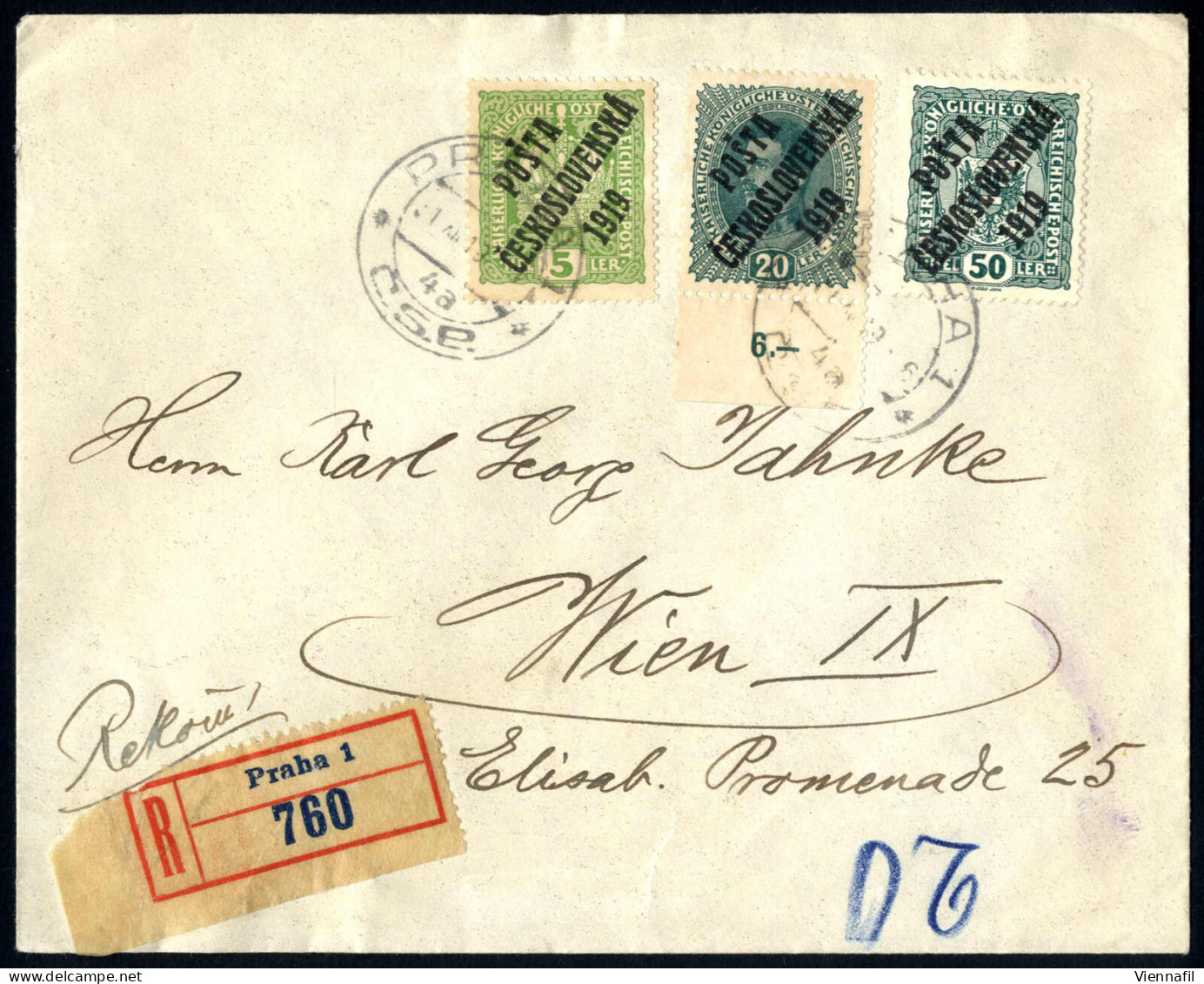 Cover Tschechoslowakei 1918/55 Ca., Lot Mit Hunderten Belegen/Ganzsachen Mit Interessanten Frankaturen Und Sonderstempel - Andere & Zonder Classificatie