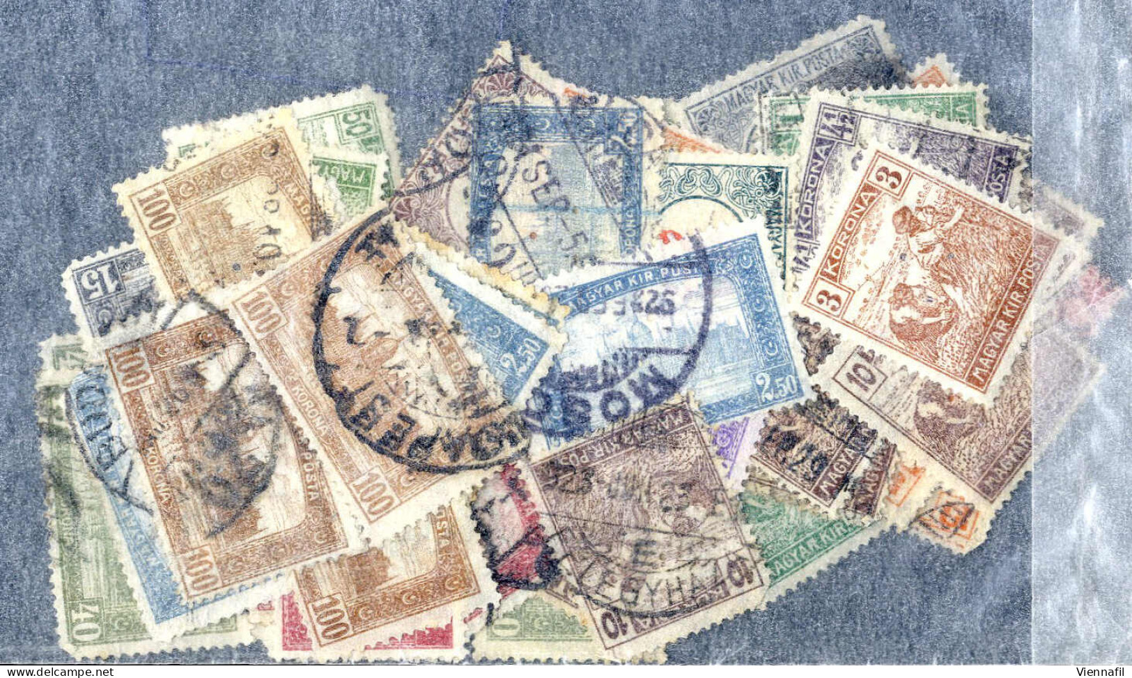 O Ungarn 1871/1930, Gestempelte Sammlung Mit Ca. 200 Marken In Einsteckkarten, Mit Perfin, Mi. 1 Stdr. + Mi. 487, Abbild - Autres & Non Classés