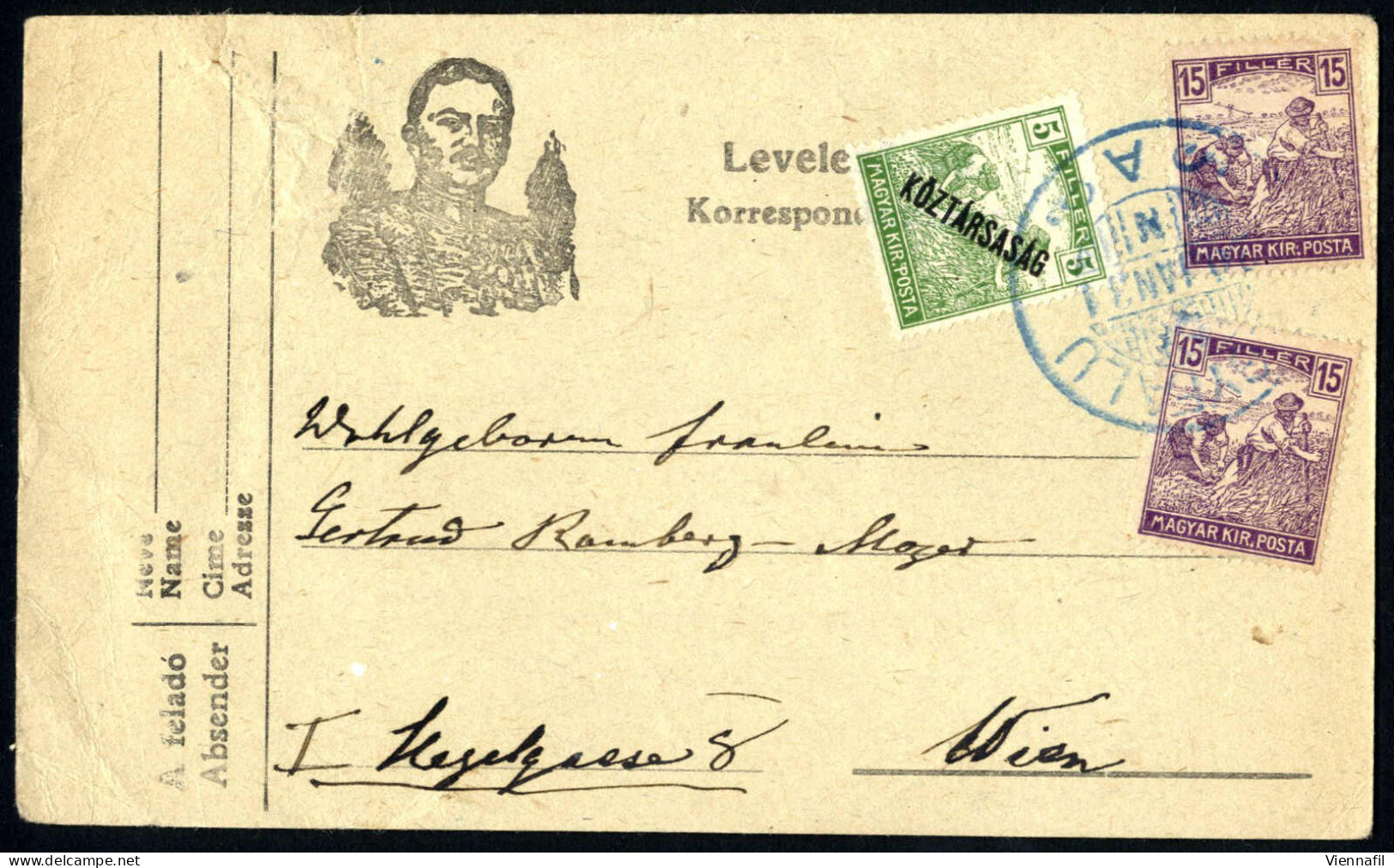 cover Ungarn 1871/1953 ca., Lot mit 30 Briefen / Paketkarten / Ganzsachen im Album, ein Attest, Abbildungen siehe Online