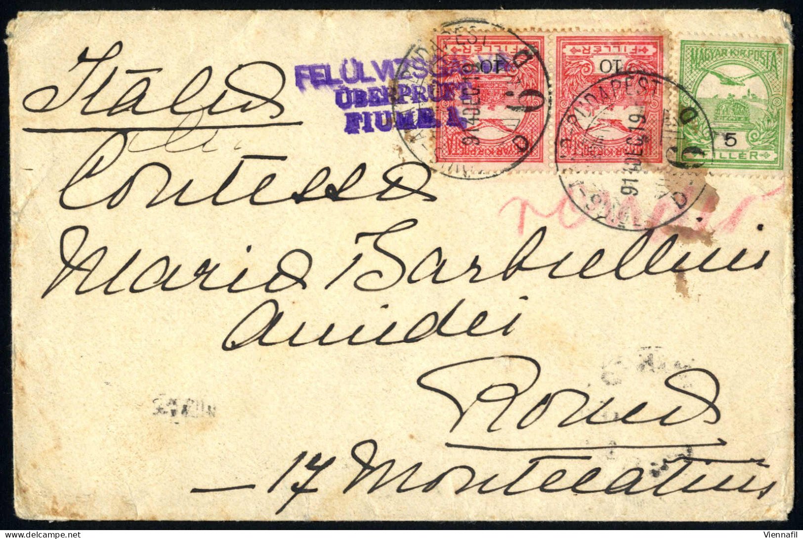 cover Ungarn 1871/1953 ca., Lot mit 30 Briefen / Paketkarten / Ganzsachen im Album, ein Attest, Abbildungen siehe Online