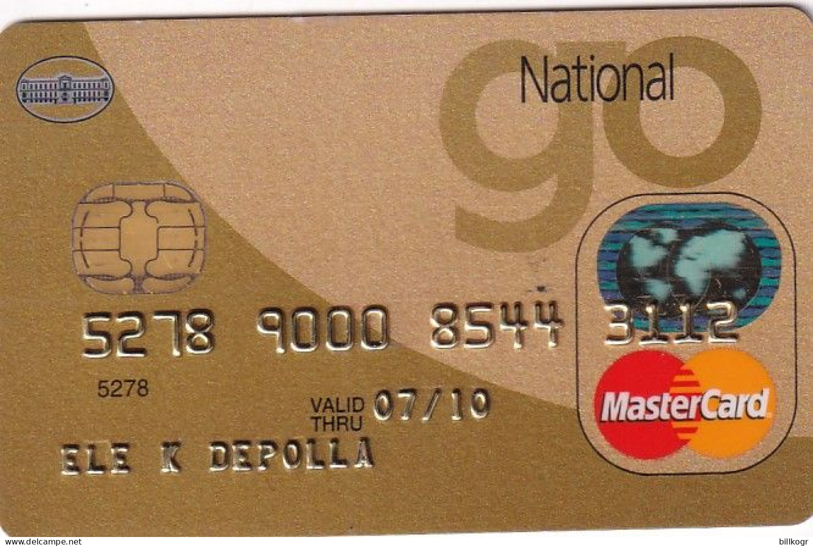 GREECE - National Bank Gold MasterCard, 02/07, Used - Credit Cards (Exp. Date Min. 10 Years)