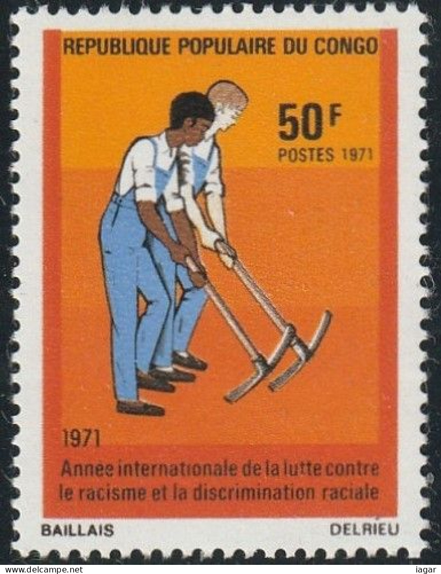 THEMATIC FIGHT AGAINST RACISM:  1971 INTERNATIONAL YEAR AGAINST RACISM  AND RACIAL DISCRIMINATION    -    CONGO - Autres & Non Classés