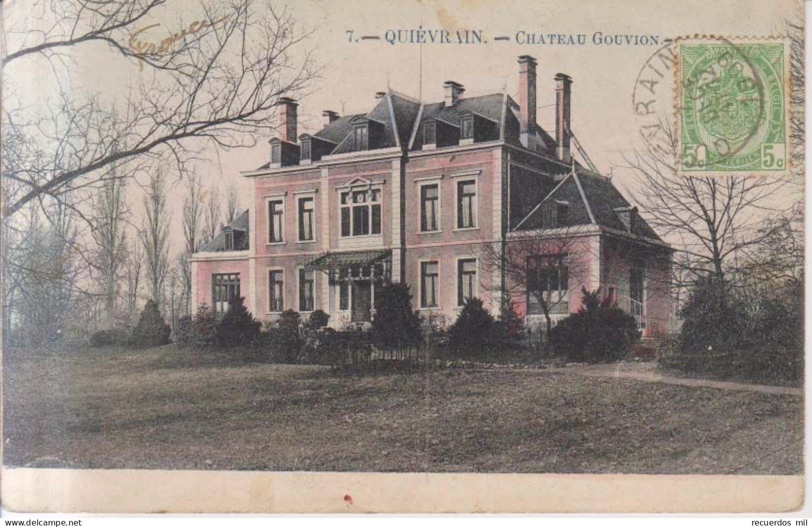 Quievrain Chateau Gouvion   1909 - Quiévrain
