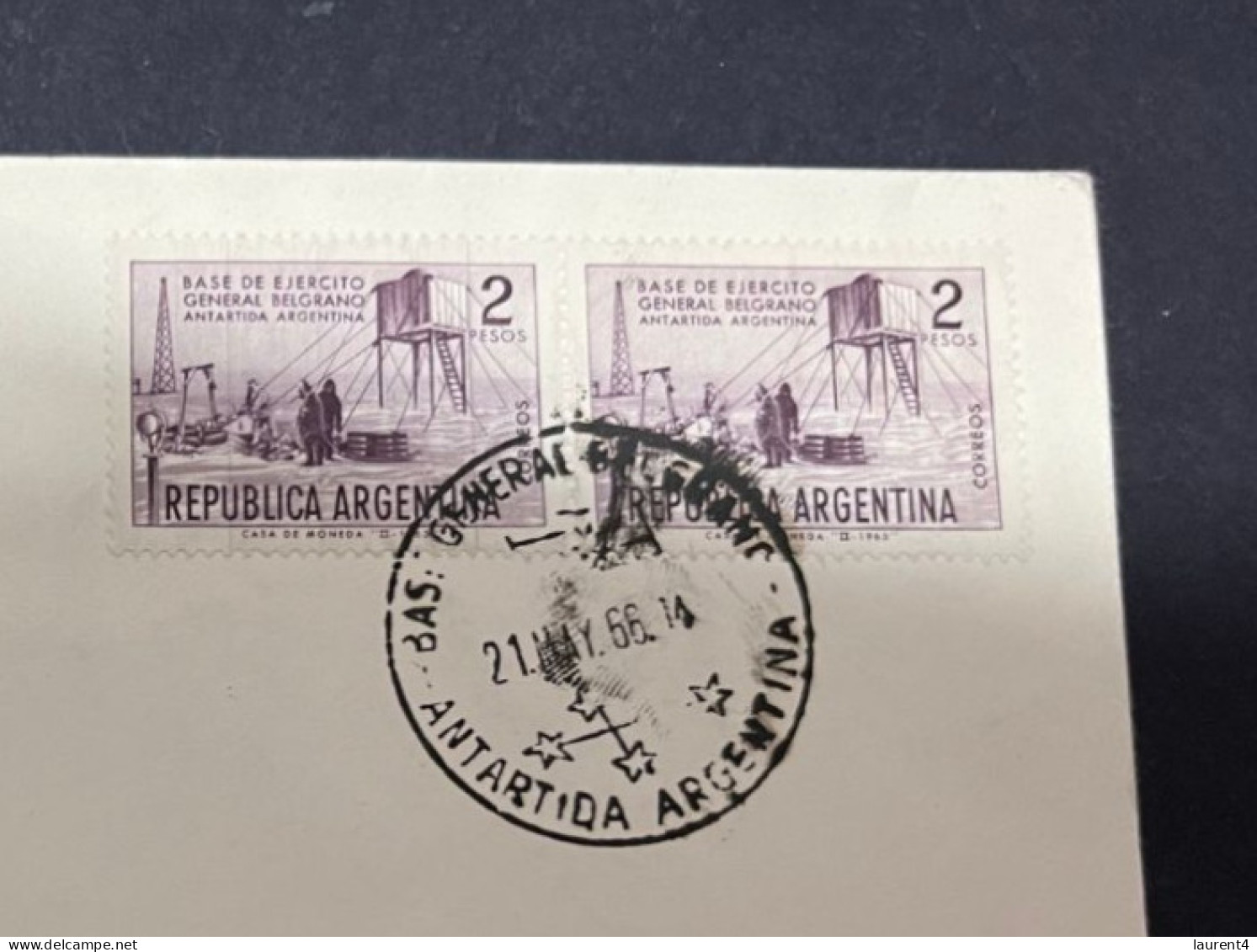 6-5-2024 (4 Z 20) Argentina Antarctic FDC - 1966 - Campana 1965-1966 - General Belgrano - Autres & Non Classés
