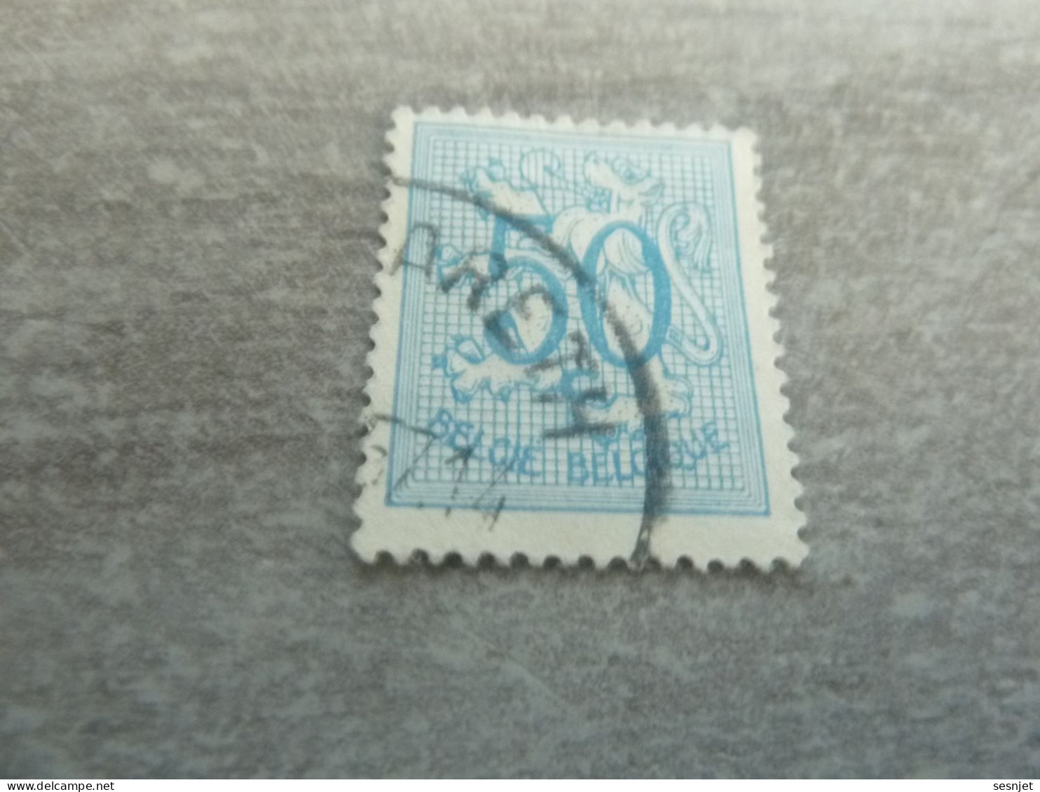 Belgique - Lion - 50c. - Bleu Clair - Oblitéré - Année 1971 - - Used Stamps