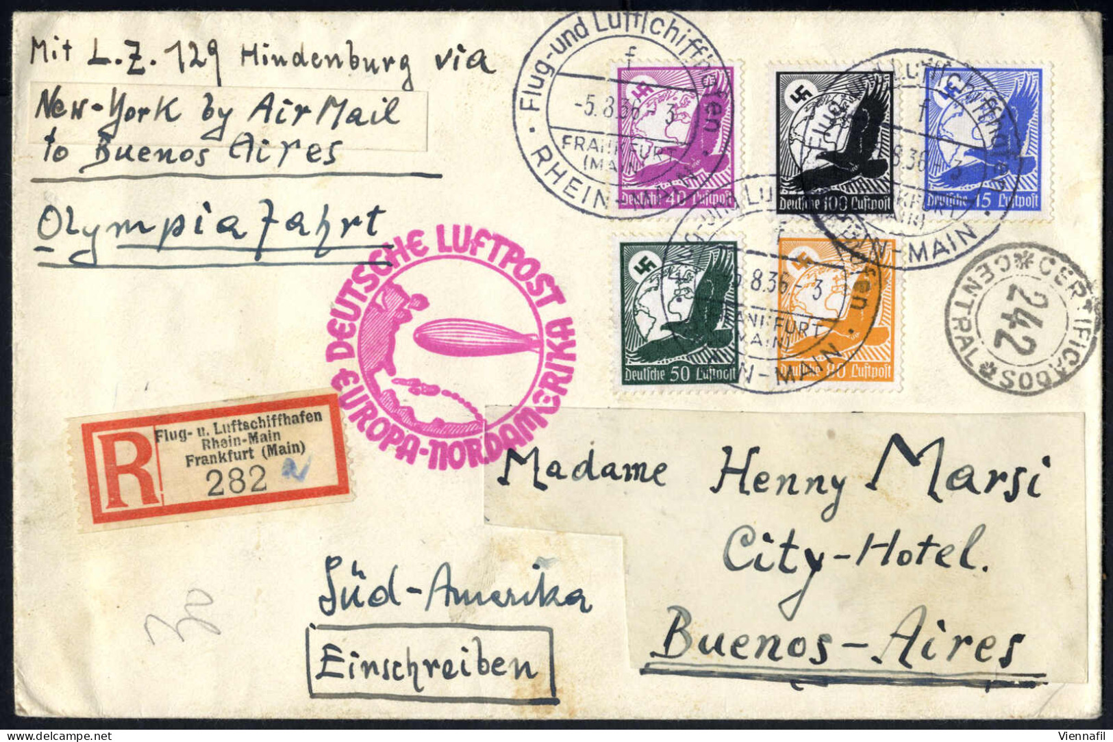 Cover Zeppelin Und Luftpost 1929/36, Zwei Alben Mit Ca. 30 Belegen, Dabei Auch Olympiafahrt, Abbildungen Siehe Onlinekat - Other & Unclassified