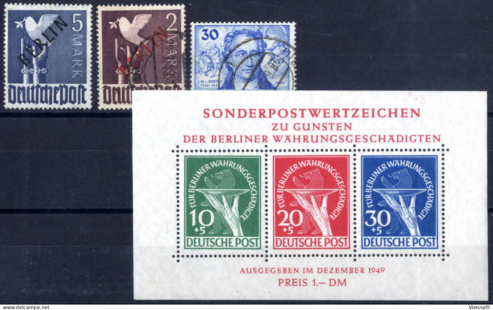 **/*/o Berlin 1949/90, Fast Komplette Ungebrauchte Bzw. Gestempelte Sammlung Auf Selbst Gestalteten Blättern In Drei Alb - Collections